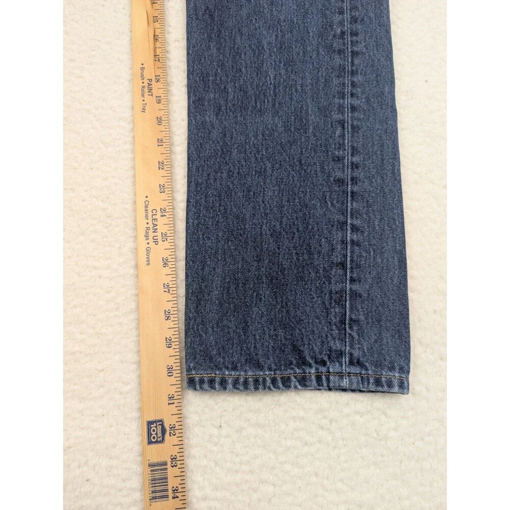Levis 505 Men's Regular Fit Jeans Blue 34x30.5 Dark Wash Denim 100% Cotton